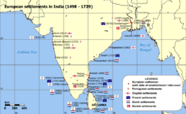 Archivo:European settlements in India 1501-1739