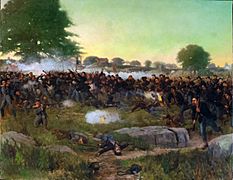Fairchild Zogbaum-The Battle of Gettysburg After-Restoration