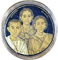 Galla Placidia (rechts) und ihre Kinder