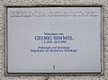 Gedenktafel Georg Simmel