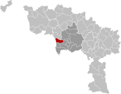 Hensies Hainaut Belgium Map.svg