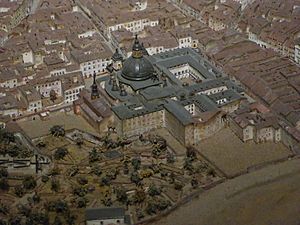 Archivo:Iglesia de San Francisco el Grande, en 1830, en el Modelo de Madrid, de Gil de Palacio, Museo de Historia de Madrid, España