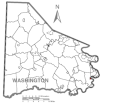 Map of Coal Center, Washington County, Pennsylvania Highlighted.png