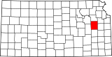 Map of Kansas highlighting Osage County.svg