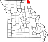 Map of Missouri highlighting Clark County.svg