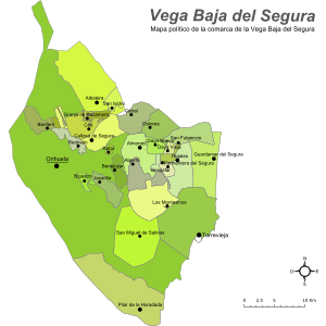 Archivo:Mapa político de la Vega Baja del Segura