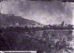 Archivo:Orihuela, vista general desde la puerta de Murcia. 1870, J. Laurent (1818-1886)