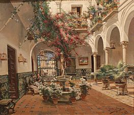 Patio interior (1920), por Manuel García Rodríguez
