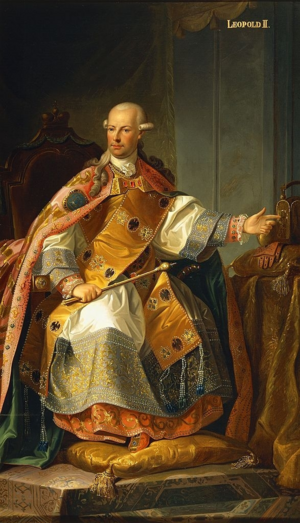 Archivo:Porträt Leopold II in Krönungsornat