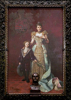 Archivo:Reina Maria Cristina i Rei Alfons XIII