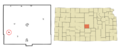 Rice County Kansas Incorporated and Unincorporated areas Raymond Highlighted