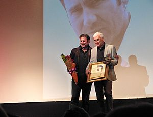 Archivo:Sergi López i el presentador de la 6a edició del fic-cat (Festival Internacional del Cinema en Català)
