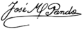 Signature of José Manuel Pando (1848-1917)