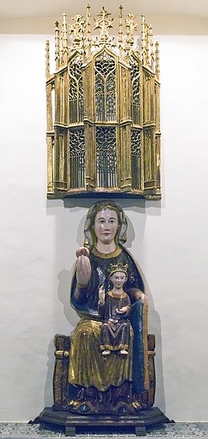 Archivo:Virgen con el Niño (siglo XIII, Museo Diocesano de Palencia)