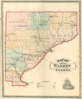 Archivo:Warren County, Indiana map from 1877 atlas