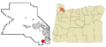 Washington County Oregon Incorporated and Unincorporated areas Sherwood Highlighted