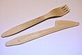 Wooden knife and fork