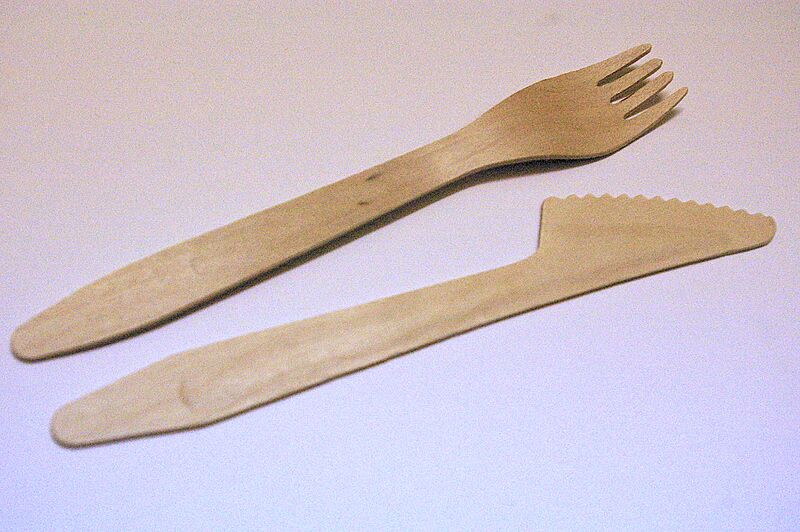 Wooden knife and fork