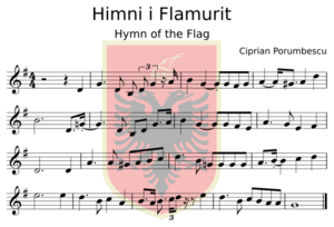 Archivo:Albanian Anthem Music Sheet.InstrumentalSimple