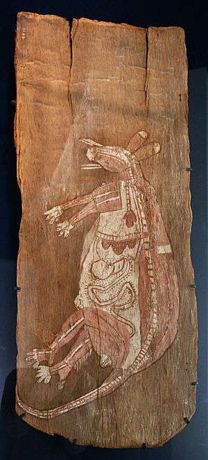 Archivo:Australie Aborigene ancetre totemique kangourou