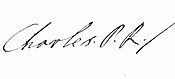 Firma de Carlos III de Inglaterra y Escocia