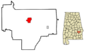 Bullock County Alabama Incorporated and Unincorporated areas Union Springs Highlighted
