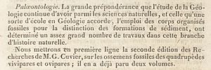 Archivo:Earliest-mention-of-the-word-palaeontology-in-January-1822-by-Blainville