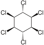 Gamma-hexachlorocyclohexane.svg