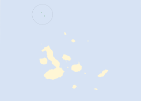 Distribución geográfica del pinzón de Darwin chupasangre.