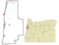 Lincoln County Oregon Incorporated and Unincorporated areas Depoe Bay Highlighted