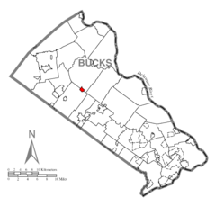 Map of Dublin, Bucks County, Pennsylvania Highlighted.png