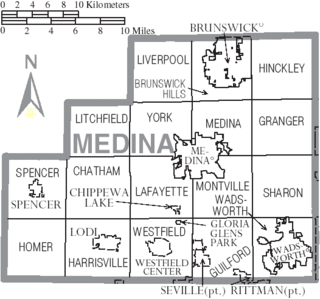 Map of Medina County Ohio With Municipal and Township Labels.PNG