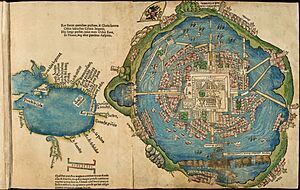 Archivo:Map of Tenochtitlan and Gulf of Mexico, 1524