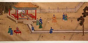 Archivo:Ming Emperor Xuande playing Golf