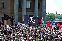 Archivo:Mynttorget, Stockholm during the June 3, 2006 pro-piracy protest