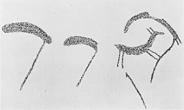Archivo:Neolithic rock engaving depicting scythes, Norway. Wellcome M0014997