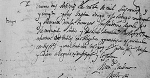 Archivo:Partida de bautismo de Diego de Madrigal, 1656
