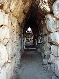 Passageway of the galleries within the walls of Tiryns.jpg