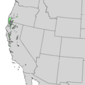 Pinus attenuata range map 1