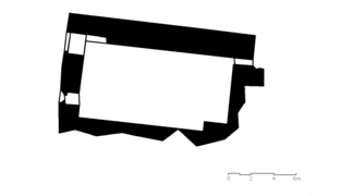 Plano del primer nivel de la Iglesia fortaleza de Castielfabib