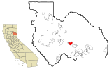 Plumas County California Incorporated and Unincorporated areas Greenhorn Highlighted.svg