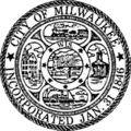 Seal of Milwaukee, Wisconsin (B&W)