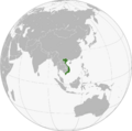 State of Vietnam (orthographic projection)