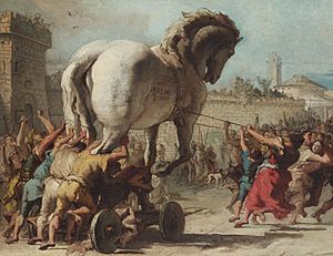 Archivo:The Procession of the Trojan Horse in Troy by Giovanni Domenico Tiepolo (cropped)