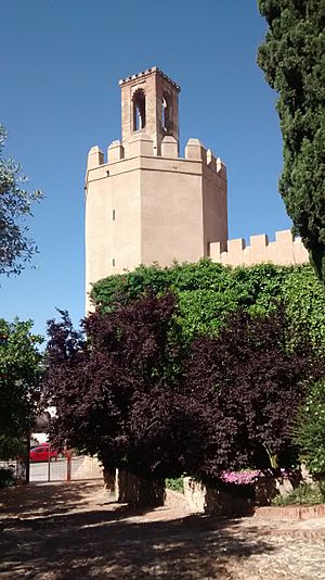 Archivo:Torre de Espantaperros desde los jardines de la Galera