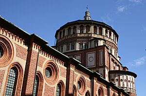 Archivo:3074 - Milano - S. Maria delle Grazie - Fianco e tiburio - Foto Giovanni Dall'Orto - 6-Mar-2008