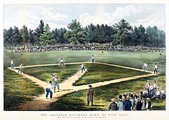Archivo:Baseball at Elysian Fields, Hoboken, NJ in 1866