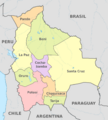 Bolivia, administrative divisions - es - colored