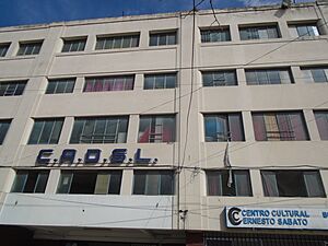 Archivo:Club Defensores de Santos Lugares, donde Ernesto Sabato fue velado