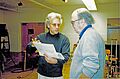 David Arden with Earle Brown in recording session